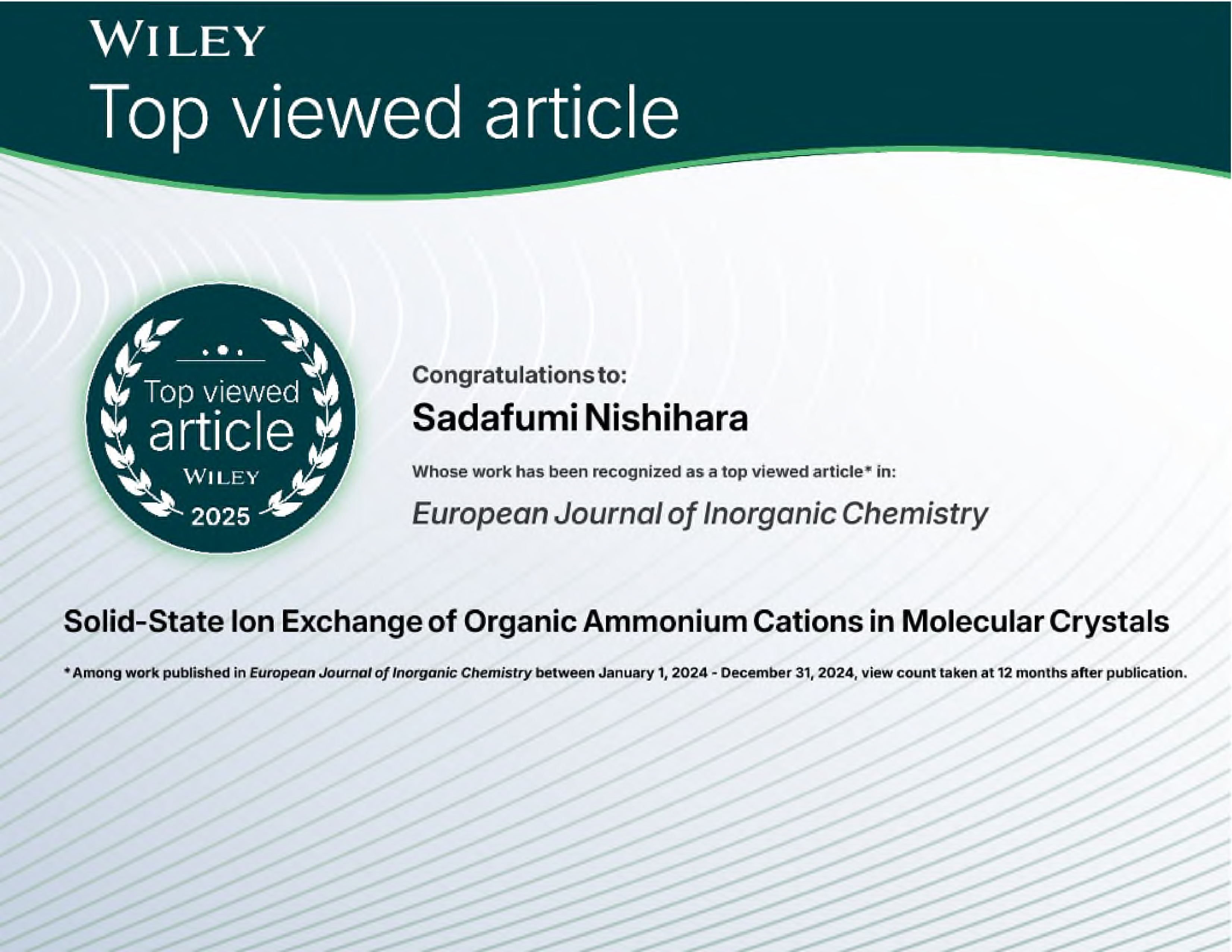 Top Viewed Article 2025.